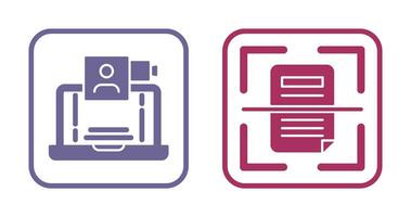 Video Call and Scan Icon vector