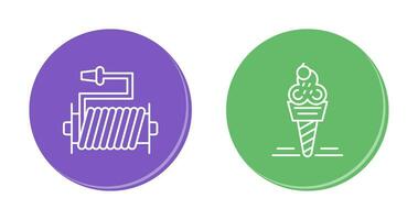 Water Hose and Ice Cream Icon vector