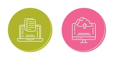 Document and Upload Icon vector