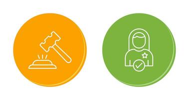 Gavel and Candidate Icon vector