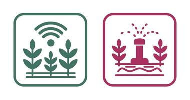 Wheat and Sprinkler Icon vector