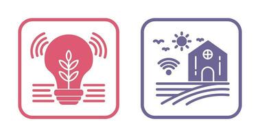 Idea and Smart Farm Icon vector