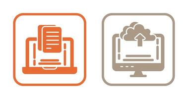 Document and Upload Icon vector