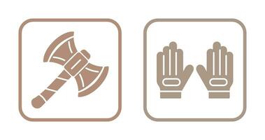 Axe and Glove Icon vector