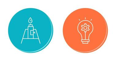 Burner and Idea Icon vector