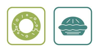 Donut and Pie Icon vector