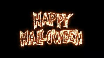 happy halloween neon animation fire burning happy halloween pumpkins spooky ghosts spiders cobwebs bats halloween day video