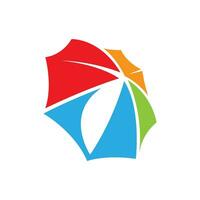 Umbrella logo design concept vector