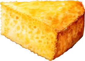 pan de maíz acuarela ilustración. ai generado png