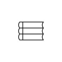 Stack of Books Simple Minimalistic Outline Icon. Perfect for web sites, books, stores, shops. Editable stroke in minimalistic outline style vector