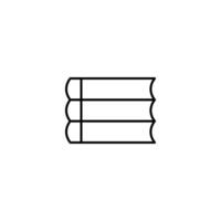 Stack of Books Simple Minimalistic Outline Icon. Perfect for web sites, books, stores, shops. Editable stroke in minimalistic outline style vector