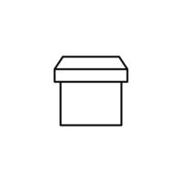 Box Vector Line Icon. Perfect for web sites, books, stores, shops. Editable stroke in minimalistic outline style