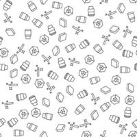 Coffee Cup, Cube, Magic Wand, Eraser Seamless Pattern for printing, wrapping, design, sites, shops, apps vector