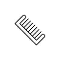 Brush for Hair Vector Sign. Perfect for web sites, books, stores, shops. Editable stroke in minimalistic outline style