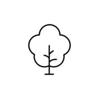 Tree Vector Line Icon. Perfect for web sites, books, stores, shops. Editable stroke in minimalistic outline style