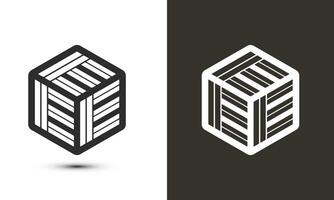 mi mi mi letra logo diseño con ilustrador cubo logo, vector logo moderno alfabeto fuente superposición estilo. prima negocio logo icono. blanco color en negro antecedentes