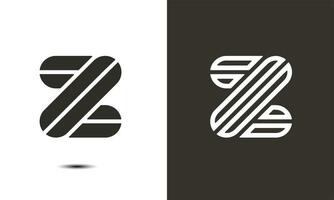 Z Letter Logo concept Linear style. Creative Minimal Monochrome Monogram emblem design template. vector