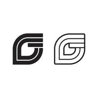 Simple Initial Letter G Logo leaf shape vector