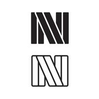 sencillo inicial letra norte logo. usable para negocio y marca logotipos plano vector logo diseño modelo elemento.