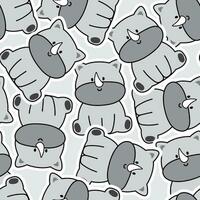 Seamless pattern of cute rhino sit background.Wild animal character cartoon design.Hand drawn.Image for card,poster,print screen.Kawaii.Vector.Illustration. vector