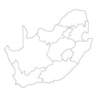 South Africa map with administrative. Map of South Africa vector