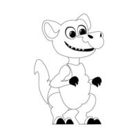 Fabulous, interesting and funny dinosaur. Coloring style vector