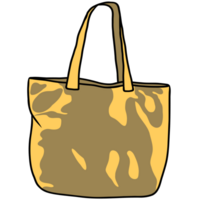 coloré sac design.hand dessiné, créatif avec illustration dans plat concept design de sac conception. png