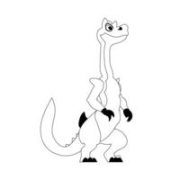 Fabulous, interesting and funny dinosaur. Coloring style vector