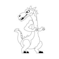 Fabulous, interesting and funny dinosaur. Coloring style vector