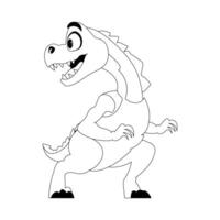 Fabulous, interesting and funny dinosaur. Coloring style vector