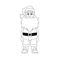 Kind and sweet Santa Claus, the main character of the New Year holidays. Coloring style vector