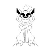 A cartoon character in a robe and hat vector