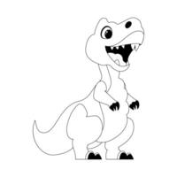 Fabulous, interesting and funny dinosaur. Coloring style vector
