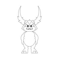Fabulous, interesting and funny dinosaur. Coloring style vector