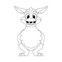 Fabulous, interesting and funny dinosaur. Coloring style vector
