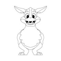 Fabulous, interesting and funny dinosaur. Coloring style vector