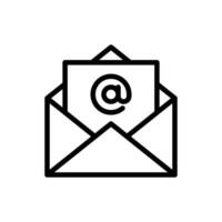 correo con a firmar icono en línea estilo diseño aislado en blanco antecedentes. editable ataque. vector