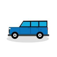 illustration of blue suv car vector