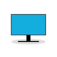 lcd monitor isolated on white vector