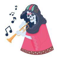 Trendy Death Trumpet vector