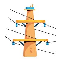 Trendy Transmission Tower vector