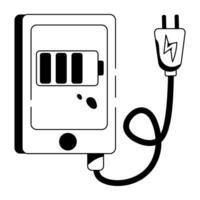 Trendy Mobile Charging vector