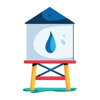 Trendy Water Tank vector