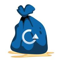 Trendy Garbage Bag vector