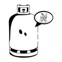 Trendy Gas Cylinder vector