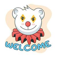 Trendy Welcome Bear vector