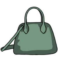 coloré sac design.hand dessiné, créatif avec illustration dans plat concept design de sac conception. png