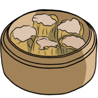 Dim Sum,Sushi,healthy food,creative with illustration in flat design. png