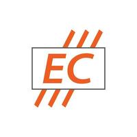 letter EC logo. E C. EC logo design vector illustration for creative company, business, industry. Pro vector
