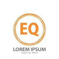 letter EQ logo. E Q. EQ logo design vector illustration for creative company, business, industry. Pro vector